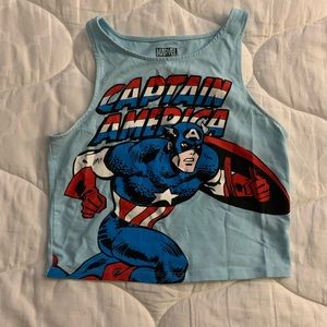 Captain America Crop Top